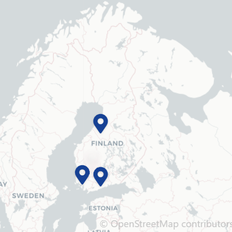 Kartta_toimipisteet Suomessa
